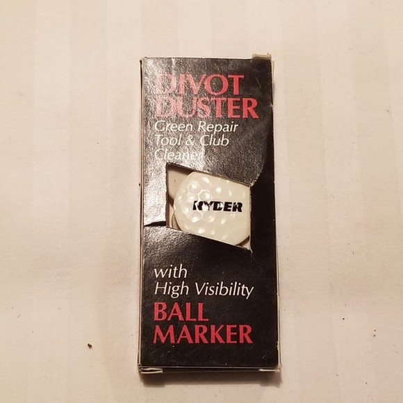 Vtg Old new stock Sheaffer Divot Duster & Ball Marker Ryder promo - Picture 2 of 6